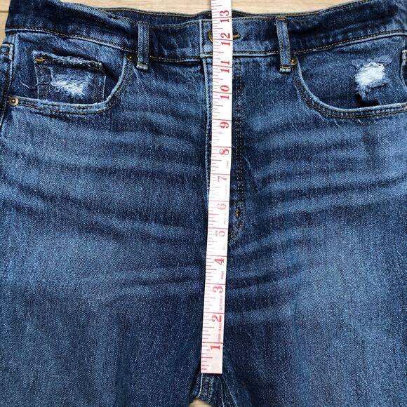 LOFT 90s High Waist Straight Leg Crop Denim Jeans Size 29 - Picture 7 of 9